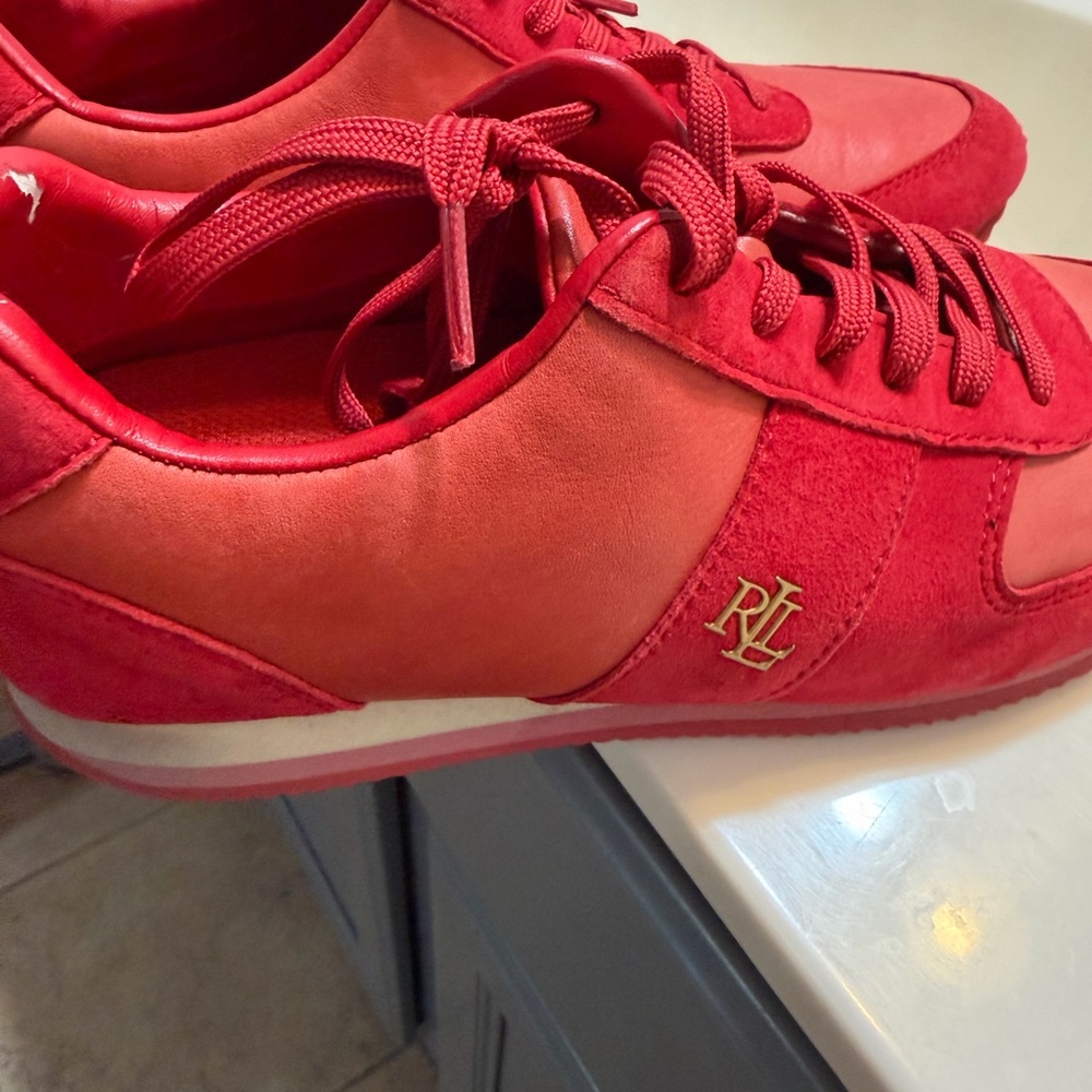 Ralph Lauren red woman sneakers